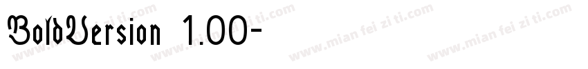 BoldVersion 1.00字体转换